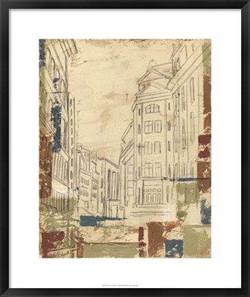 Framed Streets of Downtown II Print