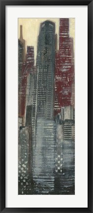 Framed Urban Landscape I Panel Print