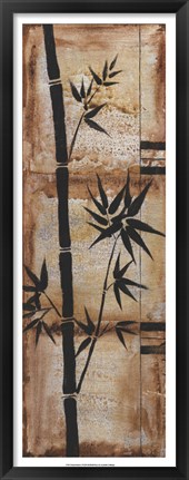 Framed Patinaed Bamboo I Print