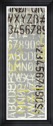 Framed Numbered Letters I Print
