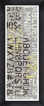 Framed Numbered Letters II Print