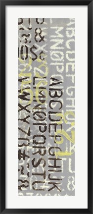 Framed Numbered Letters II Print