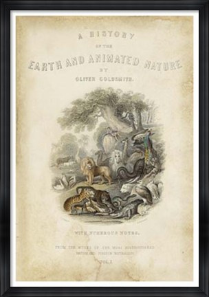 Framed Earth &amp; Animated Nature Print