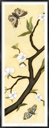 Framed Eastern Blossom Triptych I Print