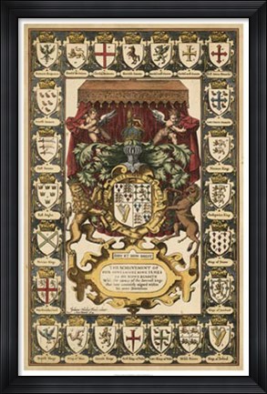 Framed Armes of Kings Print