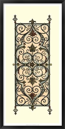 Framed Printed Wrought Iron Panels I Print