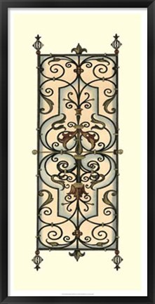 Framed Printed Wrought Iron Panels II Print