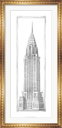 Framed Chrysler Sketch Print