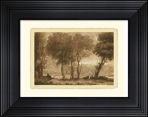 Framed Pastoral Landscape I Print