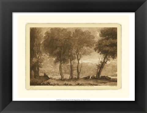 Framed Pastoral Landscape I Print