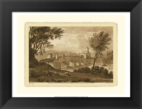 Framed Pastoral Landscape III Print