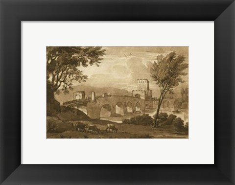 Framed Pastoral Landscape III Print