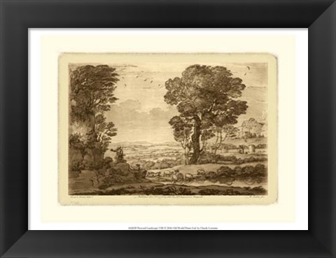 Framed Pastoral Landscape VIII Print