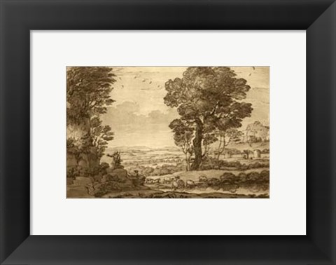 Framed Pastoral Landscape VIII Print