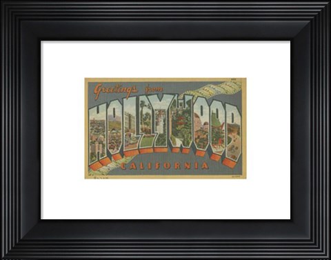 Framed Greetings from Hollywood Print