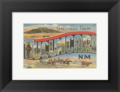 Framed Greetings from Tucumcari Print