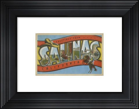 Framed Greetings from Salinas Print