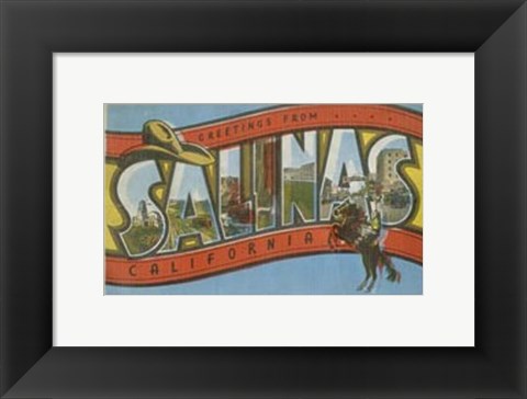 Framed Greetings from Salinas Print