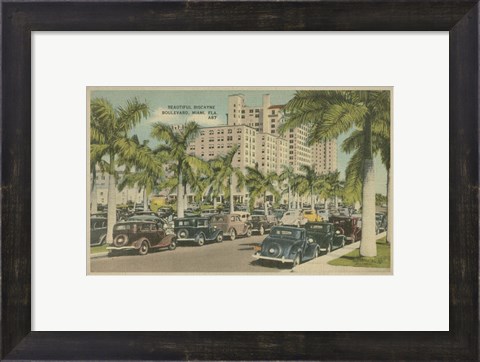 Framed Miami Beach VII Print