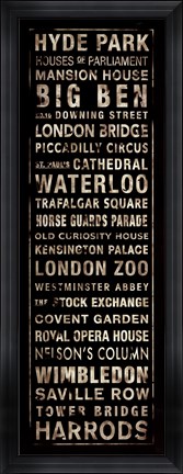 Framed Transit London Black Print