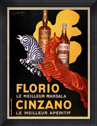 Framed Florio E Cinzano Print