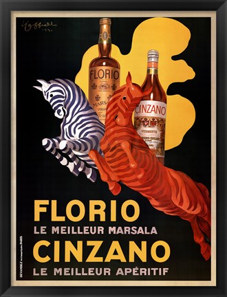 Framed Florio E Cinzano Print