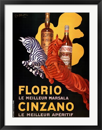 Framed Florio E Cinzano Print