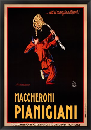 Framed Maccheroni Pianigiani 1922 Print