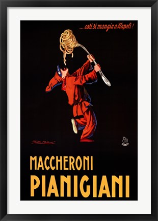 Framed Maccheroni Pianigiani 1922 Print