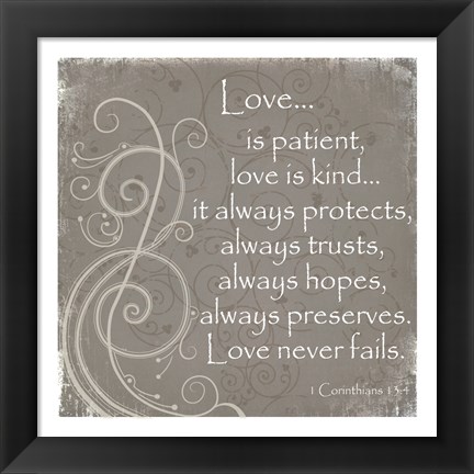 Framed Love Quote Print