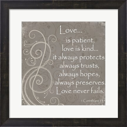 Framed Love Quote Print