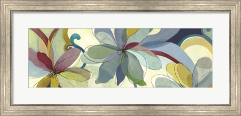 Framed Silk Flowers I Print