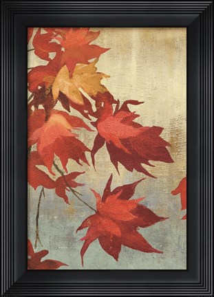 Framed Maple Leaves I Print
