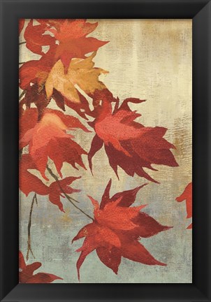 Framed Maple Leaves I Print