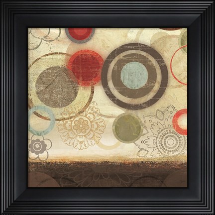Framed Colourful Elements I Print