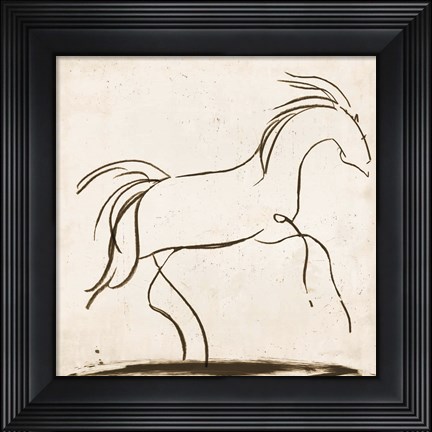 Framed Horse II Print
