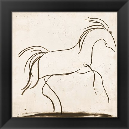 Framed Horse II Print