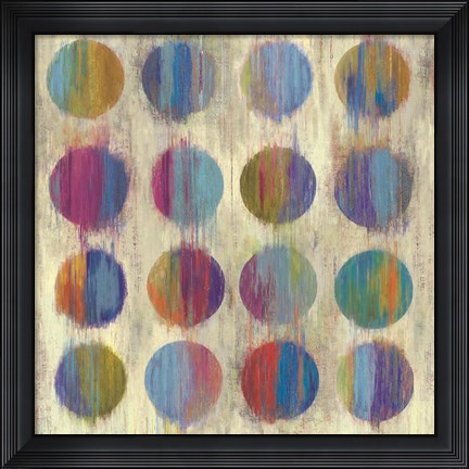 Framed Ikat Dots II Print