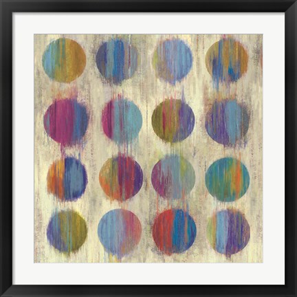 Framed Ikat Dots II Print