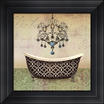 Framed French Vintage Bath I Print
