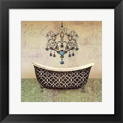 Framed French Vintage Bath I Print