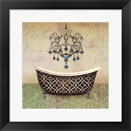 Framed French Vintage Bath I Print