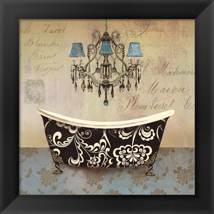 Framed French Vintage Bath II - Mini Print