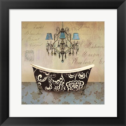 Framed French Vintage Bath II - Mini Print