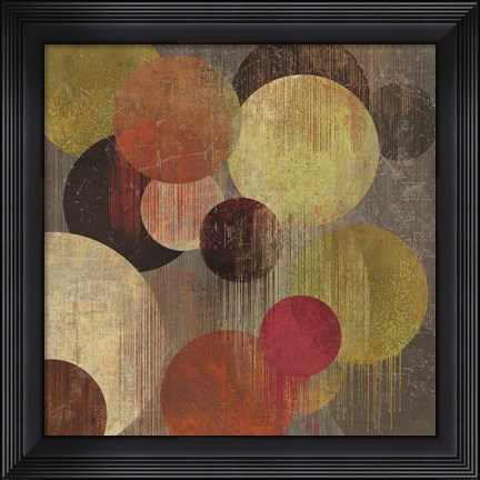 Framed Magenta Bubbles I Print