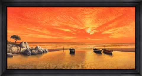Framed Tramonto dorato Print