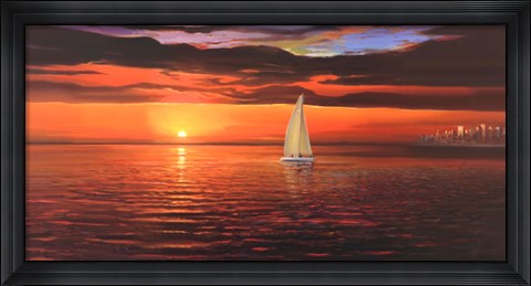 Framed Rosso tramonto Print