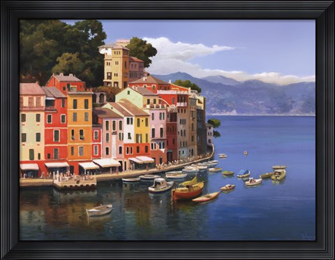 Framed Portofino, Italian Riviera Print
