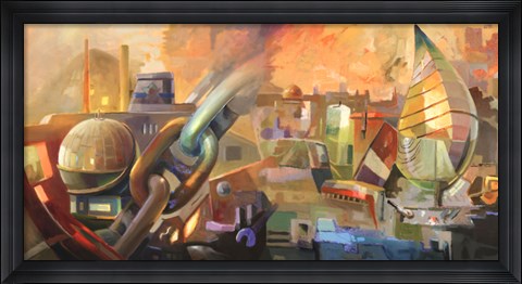 Framed Yellow Energy Print