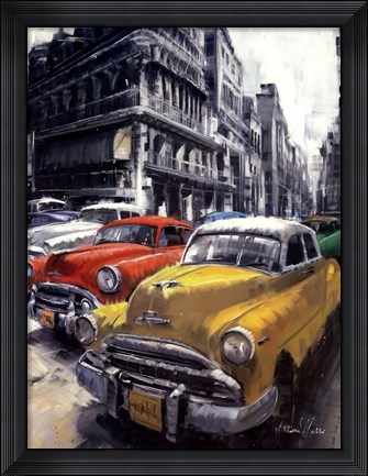 Framed Havana Vintage Classic Cars I Print